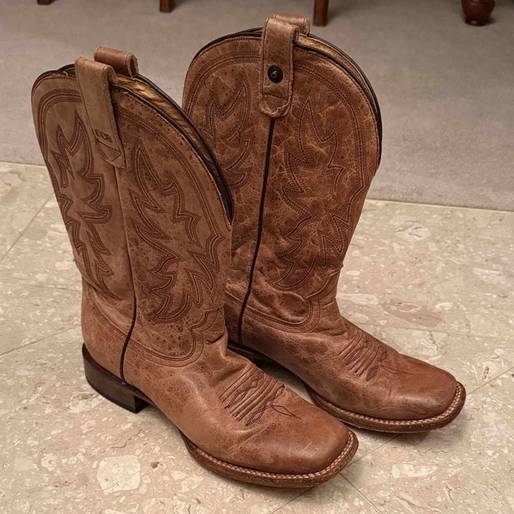 Roper Sidewinder Cowboy Western Boots Conceal Carry Men's Size 7.5 Brown CCS